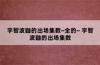 宇智波鼬的出场集数~全的~ 宇智波鼬的出场集数